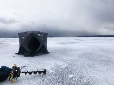 Winter sampling on Lake Champlain