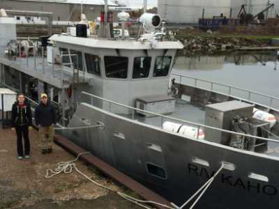 Field work with the USGS and their R/V Kaho